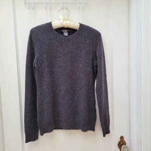 Charcoal Gray 100% Cashmere Sweater Lightweight Lord & Taylor